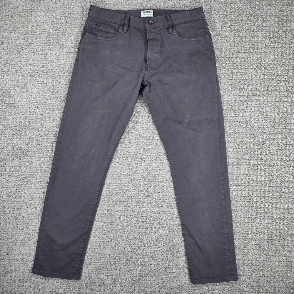Todd Snyder Mens Slim Fit Stretch 5-Pocket Jeans Brown 31x30